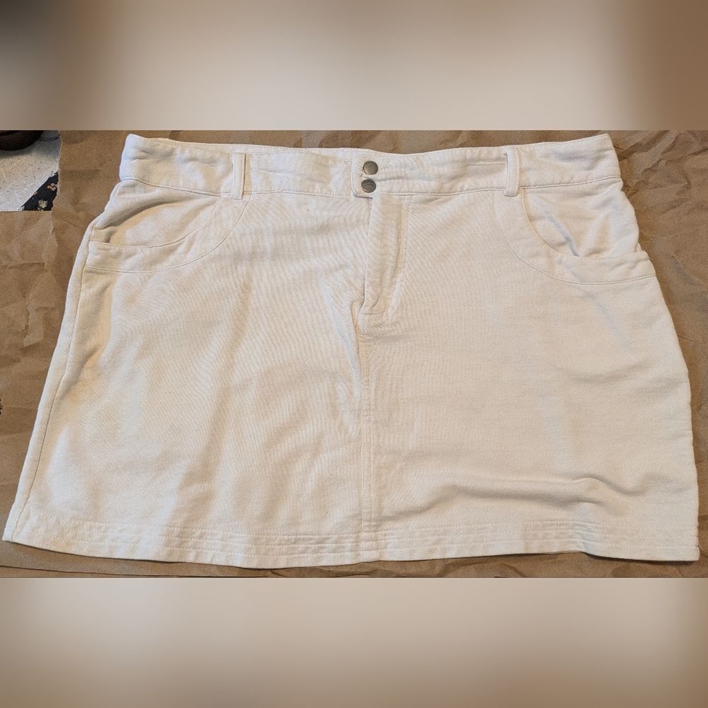 Jessica White Mini Cargo Skirt